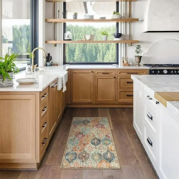 “Vibrant Moroccan Trellis Area Rug – 2’x3’, Machine Washable, Brand New” - Picture 5 of 9